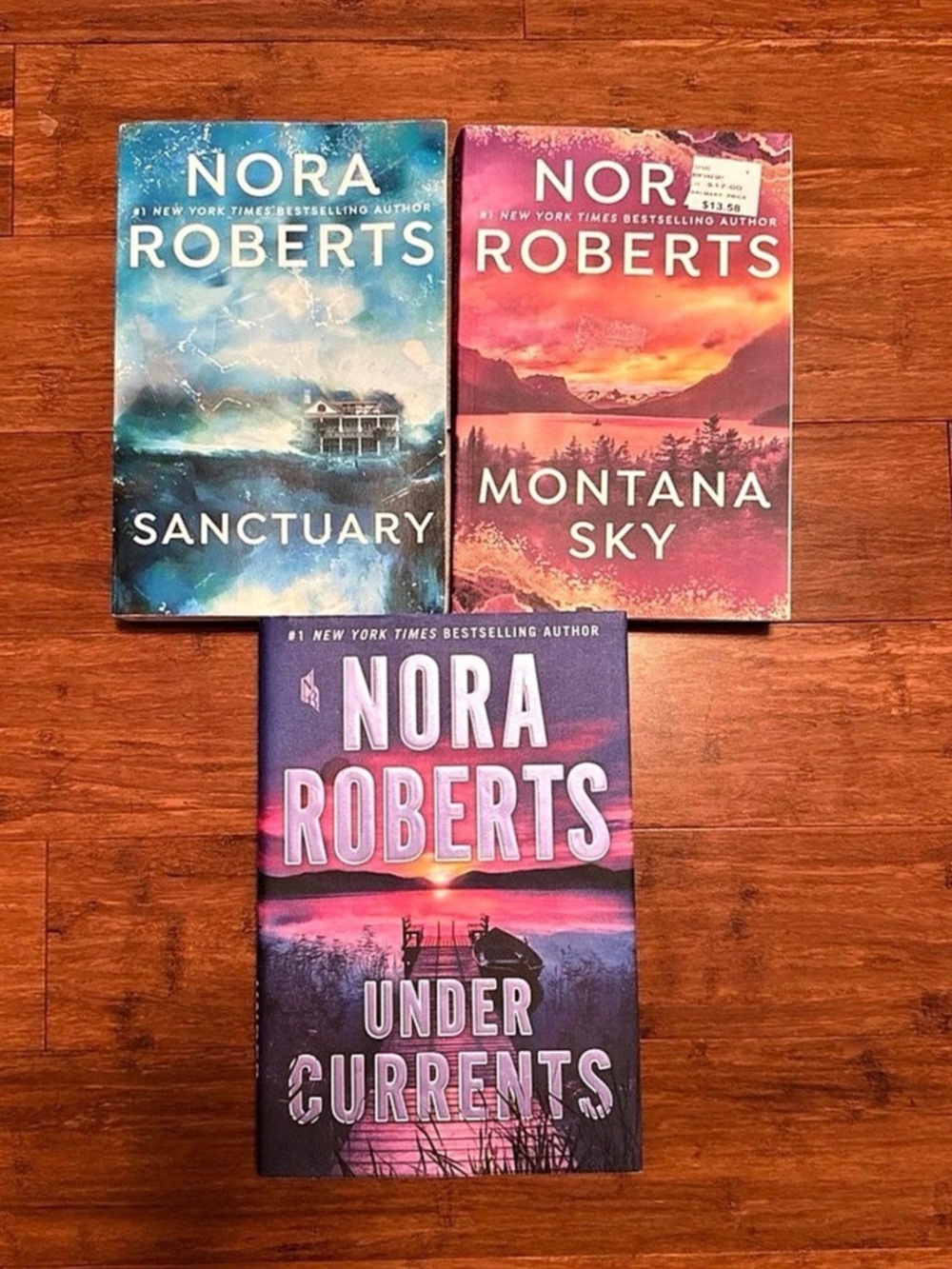 Nora Roberts  Set of 3  Novels (Sanctuary, Montana Sky, Under Currents)